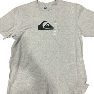Quiksilver Mens XX Large Grey T Shirt Surf Logo Casual Short Sleeve